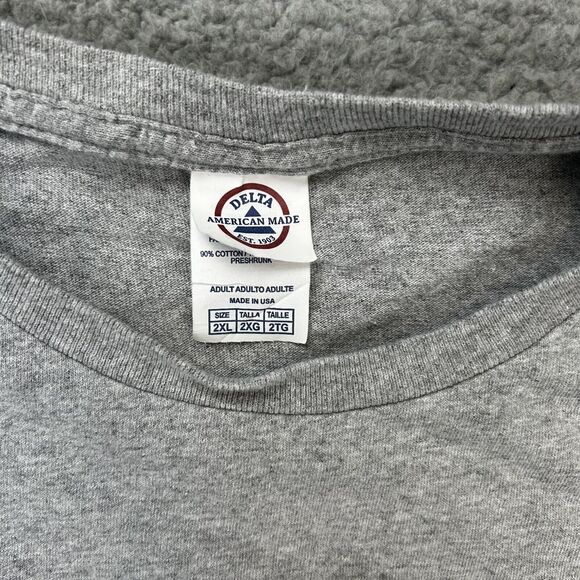 United States Army Military Eagle Flag T Shirt Size 2XL Gray by Delta Graphic T - Picture 3 of 10